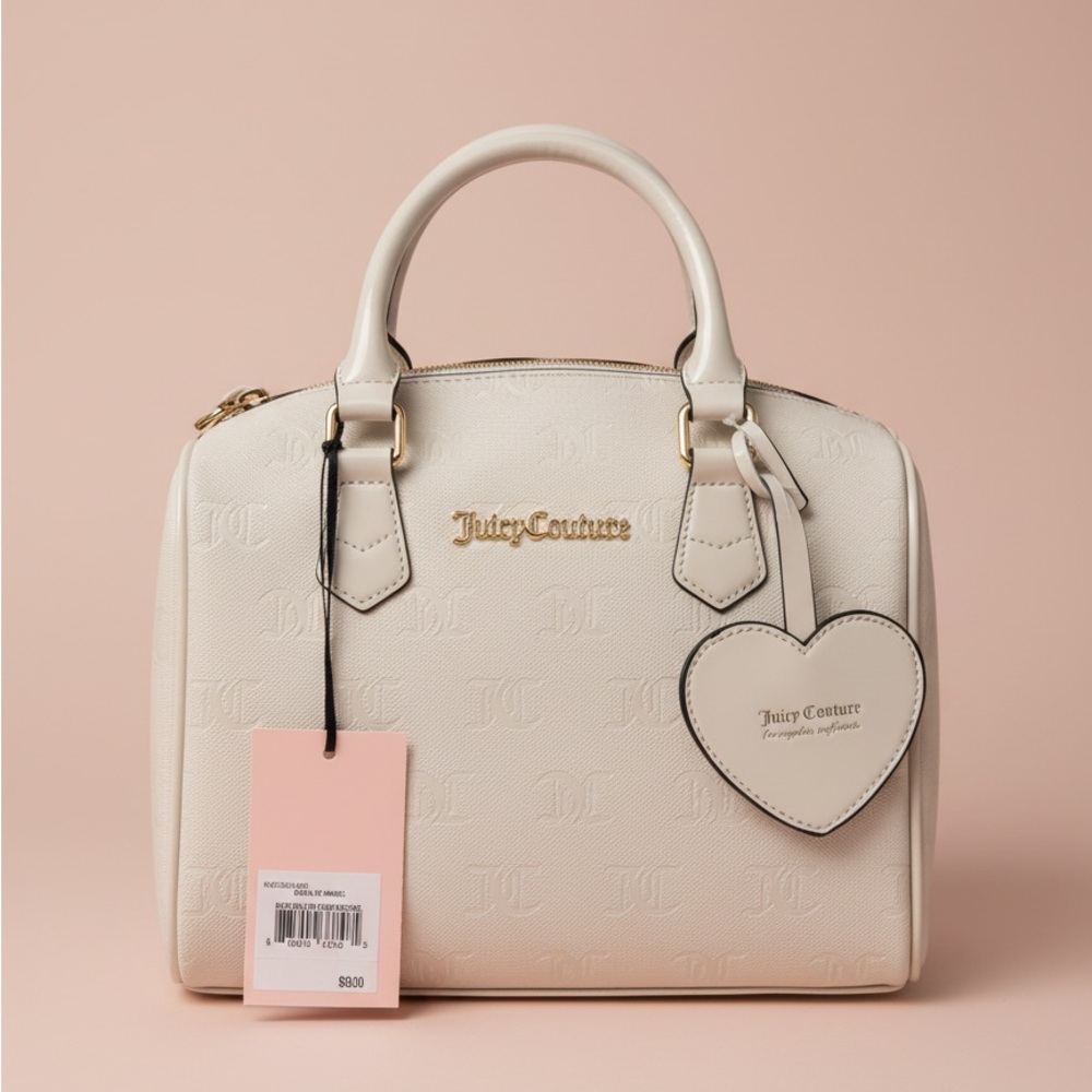 Juicy Couture Cream Frame Satchel, Metal St. Angel